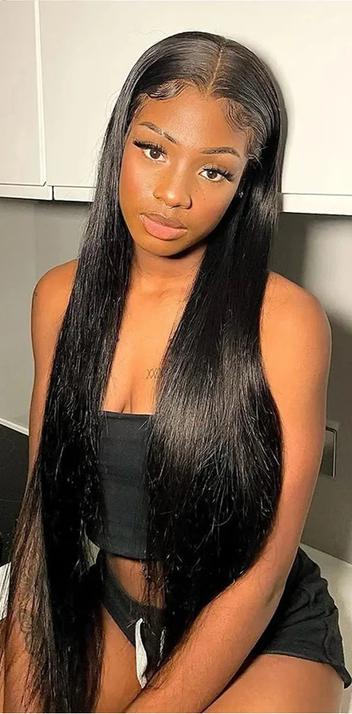 Premium 100% Straight Human Hair Bundles – Unprocessed Natural Hair Extensions (10-40 Inch)