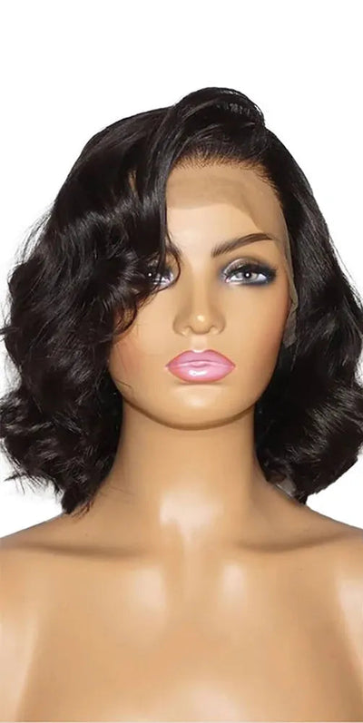 Short Body Wave Wig – 100% Brazilian Remy Hair, 13x4 & 5x5 Transparent Lace Wig