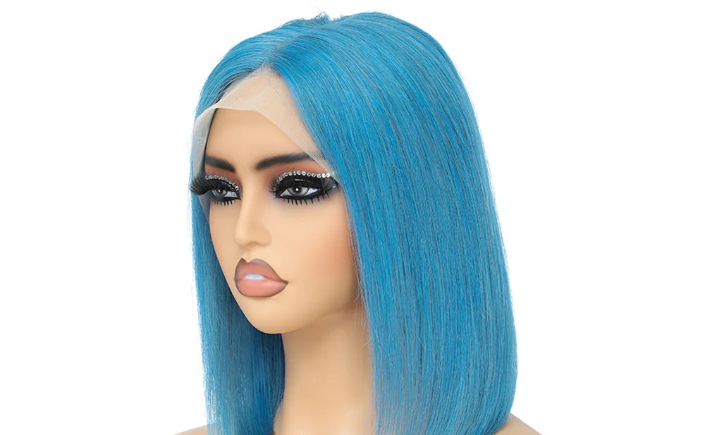 Straight Bob Lace Front Wig – 13x4 Frontal, HD Transparent Lace, Restyle & Curlable, 100% Human Hair