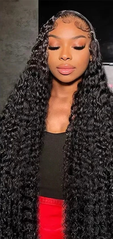 26+ Inch Virgin Brazilian Deep Wave Lace Wig – 13x4 & 13x6 Transparent Swiss Lace, Permable & Dyeable