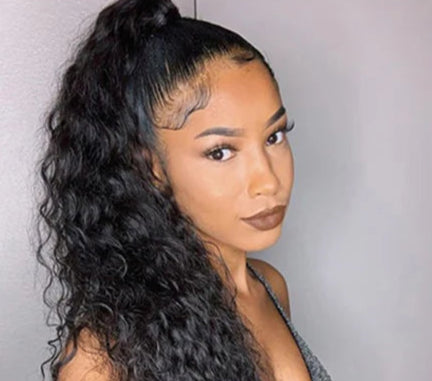 Premium Water Wave Clip-In Hair Extensions – 100% Human Hair, Natural Color, 12-26 Inches