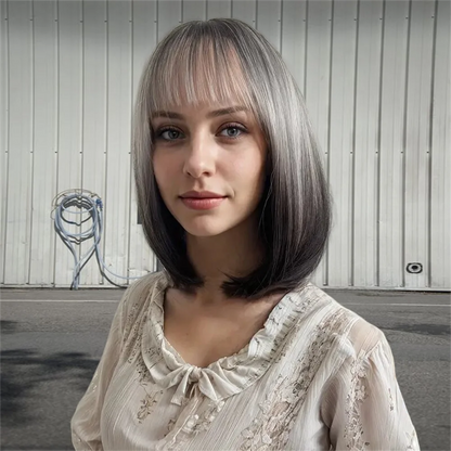 Short Straight High-Temperature Fiber Wig – Daily Use Halloween Costume Wig