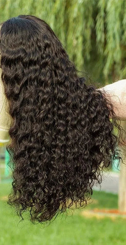 Glueless Wear-and-Go Virgin Curly Bob Wig – 100% Human Hair, 10-18 Inch, Natural Black