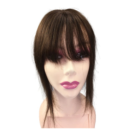 Invisible Human Hair Toppers for Women – 12-inch Thin Clip-in Wiglets for Mild Hair Loss & Grey Hair Coverage