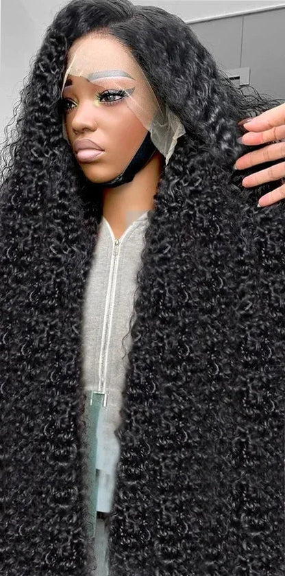 Long Curly 13x6 Lace Front Wig – 100%  Hair, 26+ Inch, Transparent Lace, Natural Look