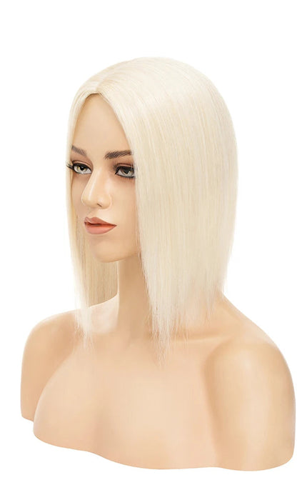 Premium 100% Human Hair Silk Base Topper – Lightweight, Natural Look & Customizable