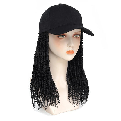 14-22 Inch Baseball Cap Wig with Passion Twist Braids – Stylish, Heat-Resistant Crochet Wig for Daily Wear