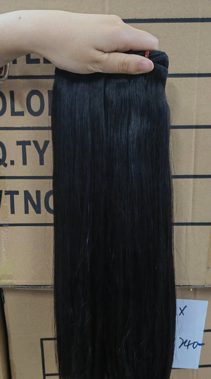 Double Drawn Straight Human Hair Bundles - 100% Unprocessed Virgin Hair