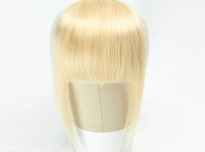 Isheeny 100% Natural Human Hair Clip-In Blunt Cut Bangs – Lightweight Fringe Extensions