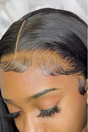 Luxury 26-Inch HD Lace Front Wig – 100% Straight Human Hair with Transparent Swiss Lace