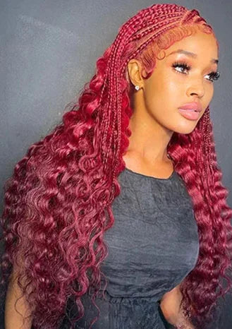 Long 26-Inch Deep Wave HD Lace Front Wig – 13x6 & 13x4 Human Hair, Transparent Lace, Natural Look