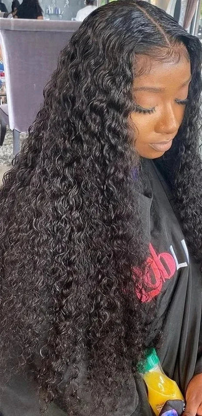 26-Inch Curly Lace Front Wig – Pre-Plucked Hairline, Transparent Lace, 180-200% Density