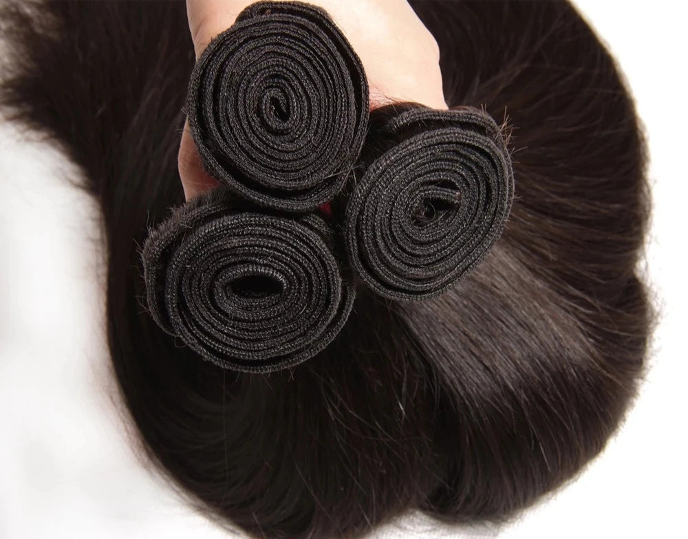 100% Malaysian Straight Human Hair Bundles – Smooth, Durable, and Perfect for Any Style