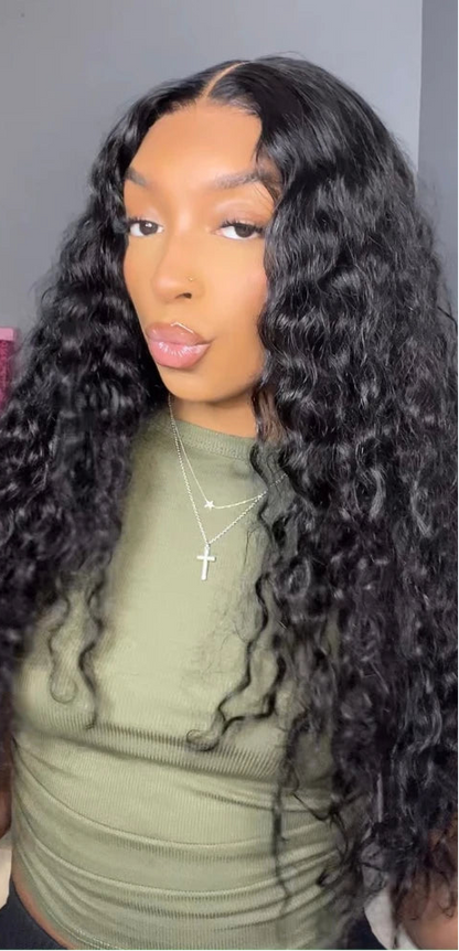 Water Wave Human Hair Weaving – Premium Quality, Natural Texture, Can Be Permed, Machine Double Weft