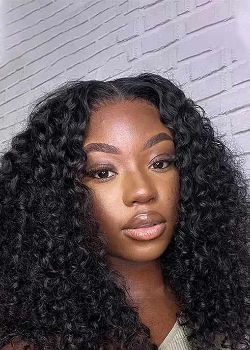 Jerry Curl Lace Front Wig – Lace Part & Lace Closure, Transparent Swiss Lace, Short Length (4-16 Inch)