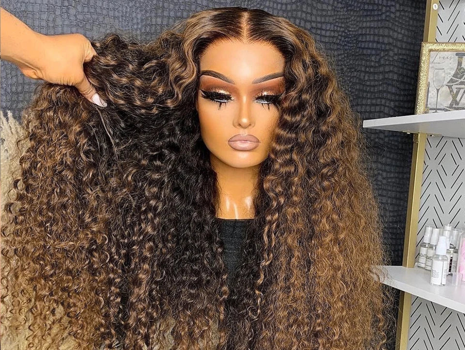 Long Deep Wave Lace Front Wig – 100% Human Hair, Glueless, Transparent Swiss Lace, 26+ Inches