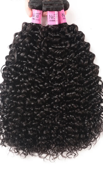 100% Unprocessed Curly Human Hair Bundles – Permed, Dyeable, Machine Double Weft Weaving
