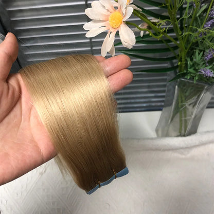 Premium Straight Waterproof Tape-In Hair Extensions – 100% Human Hair for Volume & Length