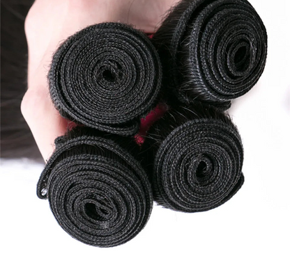 Luduna 100% Virgin Straight Human Hair Bundles – Extensions (1/3/4 Bundle Deals)