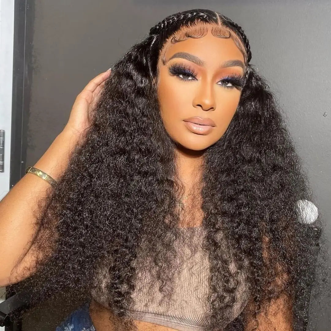 Long Deep Wave Lace Front Wig – 360 Full Lace, 13x6 Deep Part, Transparent Lace