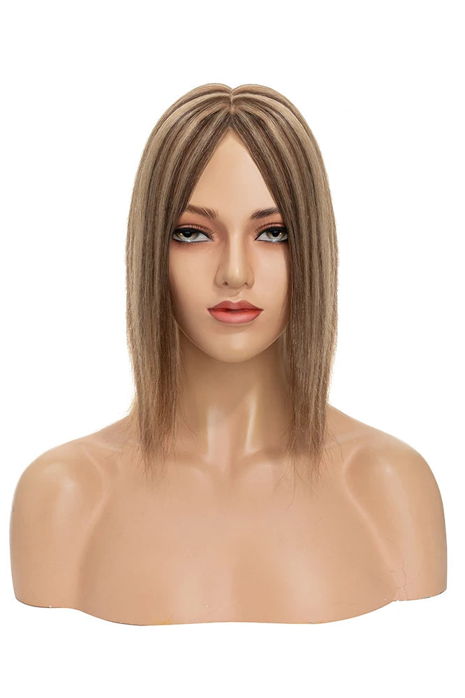 Premium 100% Human Hair Silk Base Topper – Lightweight, Natural Look & Customizable