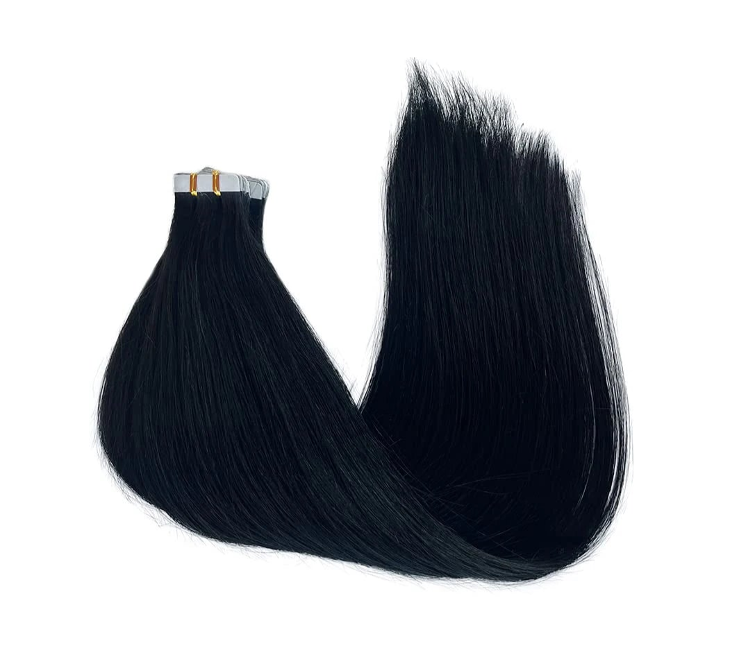 Virgin Straight Tape-In Hair Extensions | 100% Virgin Hair | Sleek, Soft & Reusable
