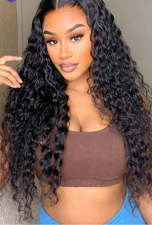 Premium Water Wave Clip-In Hair Extensions – 100% Human Hair, Natural Color, 12-26 Inches