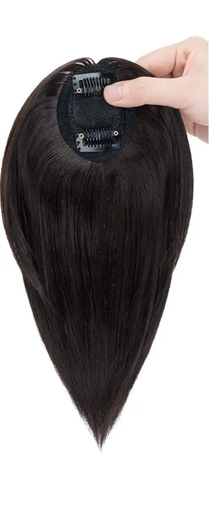 Natural Clip-In Middle Part Bangs | High-Temperature Fiber with Soft & Thick Texture
