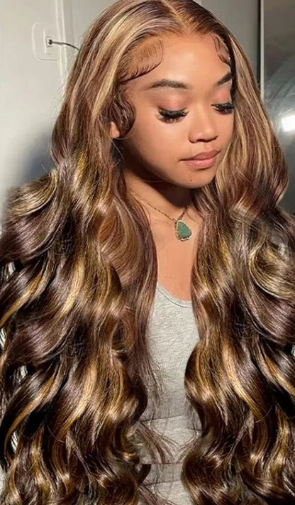 Premium 13x6 Lace Front Body Wave Human Hair Wig – 100% Virgin Human Hair, Natural Pre-Plucked Hairline, 26"+ Length, Versatile Styling