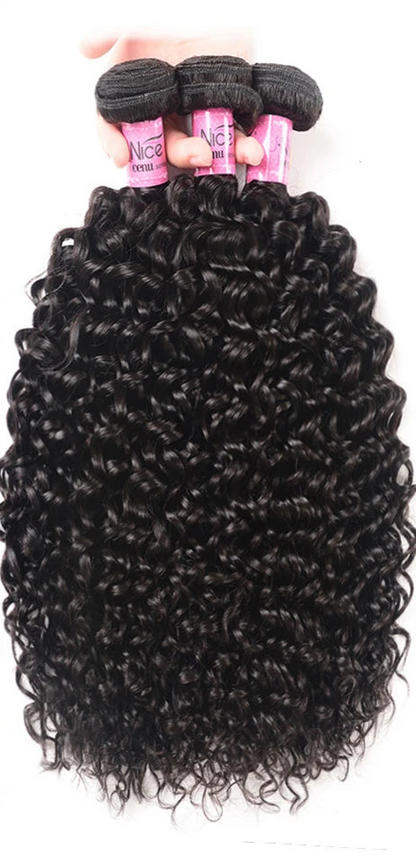 100% Unprocessed Curly Human Hair Bundles – Permed, Dyeable, Machine Double Weft Weaving