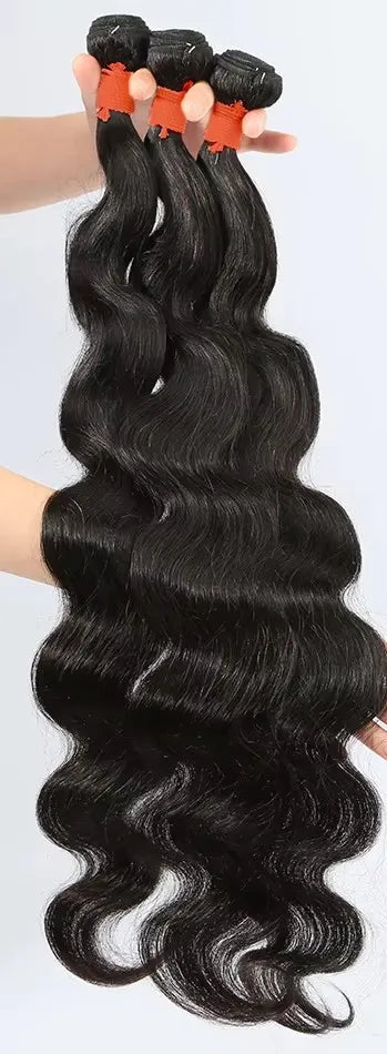 Premium Body Wave Human Hair Bundles – Natural, Machine Double Weft, Can Be Permed, No Chemical Processing