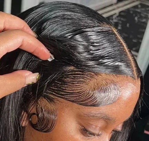 26-Inch Straight Virgin Hair 370 Lace Wig – Transparent Swiss Lace for Flawless Style