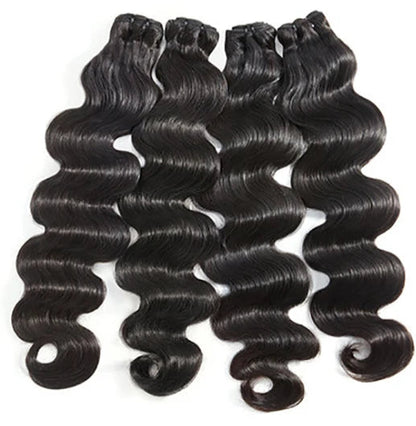 Peruvian Body Wave Human Hair Bundles - Virgin Hair, Double Weft, 100% Natural