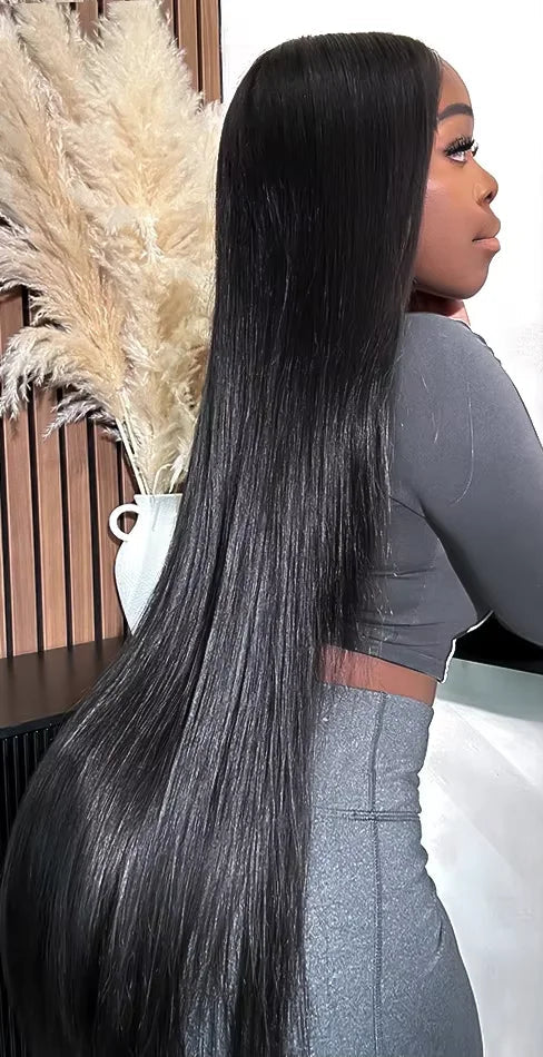 Premium Virgin Straight Human Hair Bundles – 8-40 Inches, Double Weft, No Shedding, No Tangle