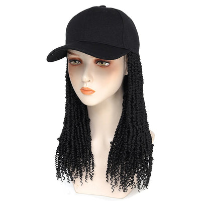 14-22 Inch Baseball Cap Wig with Passion Twist Braids – Stylish, Heat-Resistant Crochet Wig for Daily Wear
