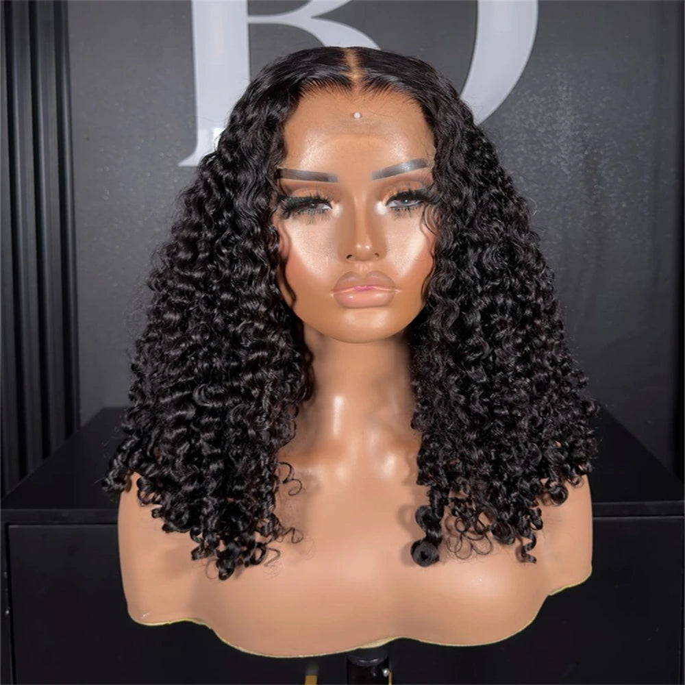 Deep Wave Lace Front Bob Wig – 13x4 HD Lace, 180% Density, Natural Pre-Plucked Hairline, 4-16 Inches