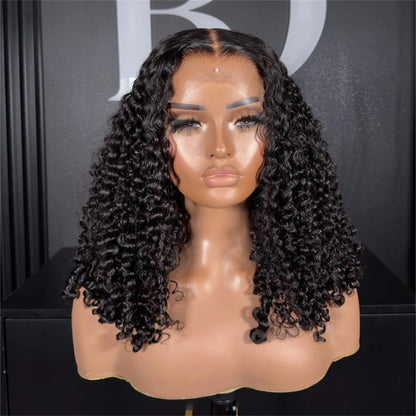 Deep Wave Lace Front Bob Wig – 13x4 HD Lace, 180% Density, Natural Pre-Plucked Hairline, 4-16 Inches