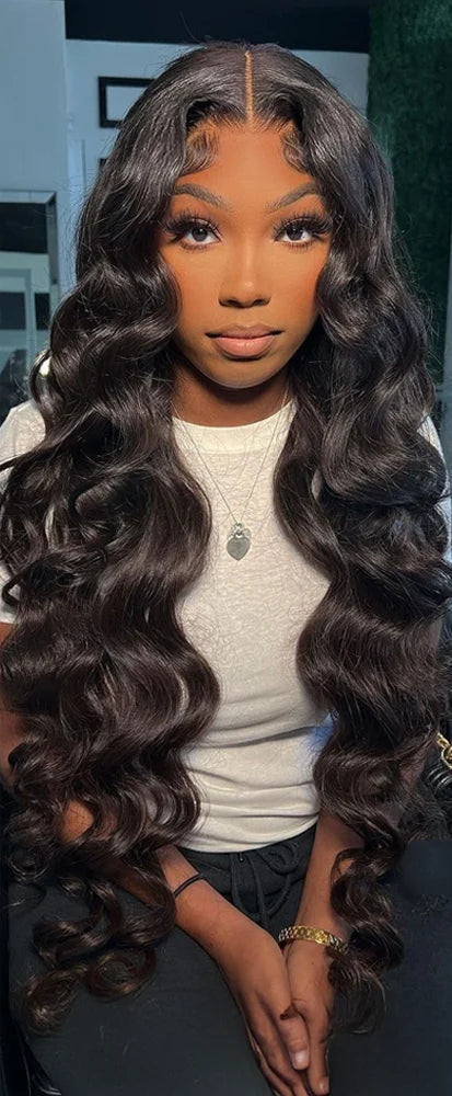 Premium Body Wave Human Hair Bundles with 13x4 Lace Frontal – 100%  Hair, Full Coverage, Natural Black