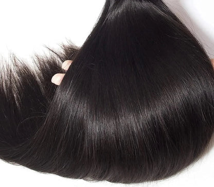 100% Straight Human Hair Extensions - Acid-Processed, Perm & Dye Ready for Darker Colors