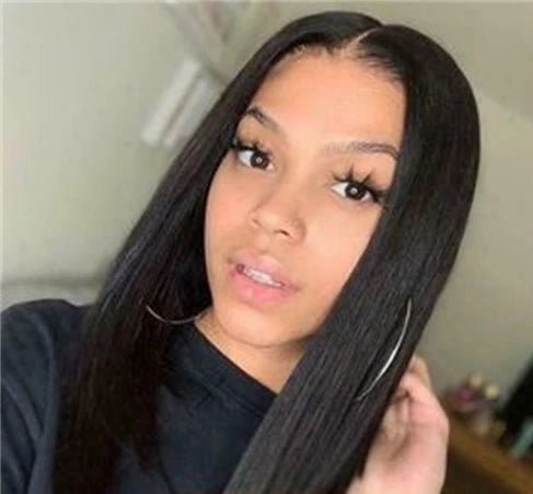Straight Bob Wig 100% Human Hair – 13x4 Transparent Lace Frontal, 200% Density, Natural Color, Long-Lasting Wear