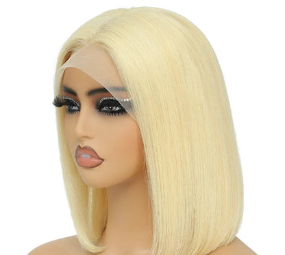 Straight Bob Lace Front Wig – 13x4 Frontal, HD Transparent Lace, Restyle & Curlable, 100% Human Hair