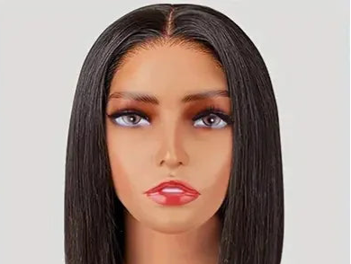 13x4 Lace Front Straight Bob Wig – 100% Human Hair, Natural Black, Pre-Plucked for a Flawless Look
