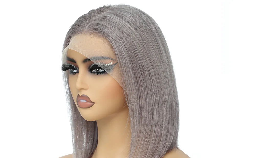 Straight Bob Lace Front Wig – 13x4 Frontal, HD Transparent Lace, Restyle & Curlable, 100% Human Hair