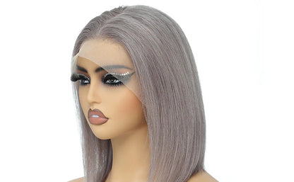 Straight Bob Lace Front Wig – 13x4 Frontal, HD Transparent Lace, Restyle & Curlable, 100% Human Hair