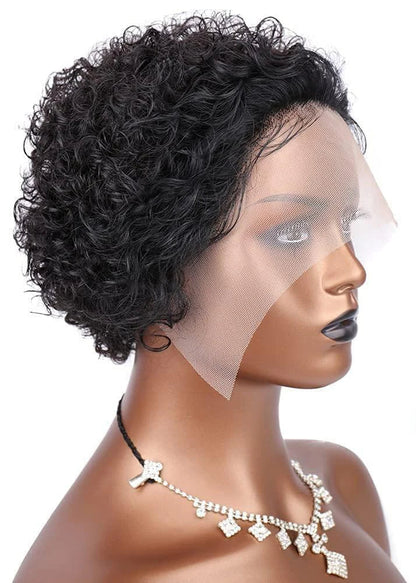 Short Curly Pixie Cut Lace Front Wig – Hair, 13x4 Transparent Swiss Lace