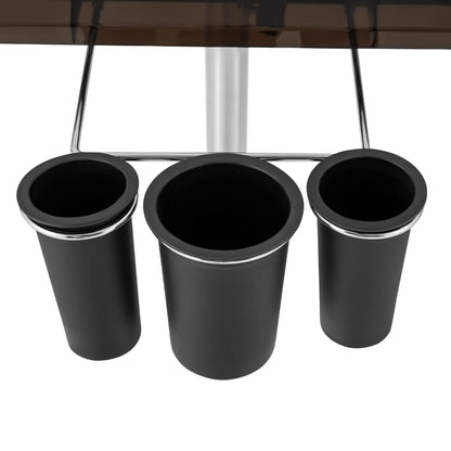 Adjustable Rolling Salon Trolley Tray Cart with Heat-Resistant Storage Buckets | Mobile Hairdressing & Beauty Organizer