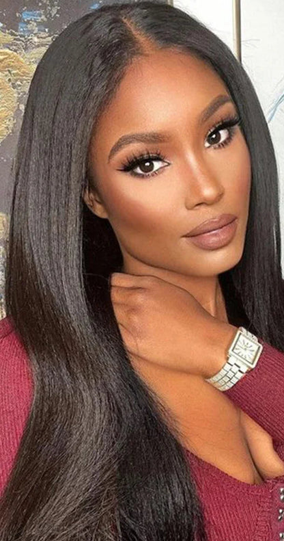 Light Yaki Straight Tape-In Hair Extensions | 100% Human Hair | Natural Black 1B# | 20pcs per Set