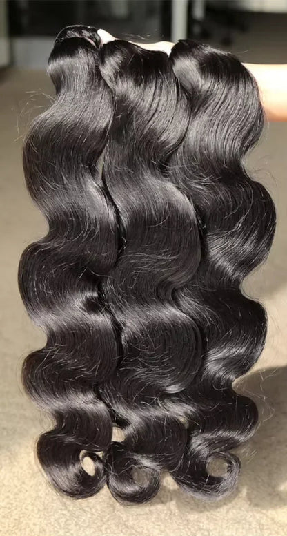 Premium Body Wave Human Hair Bundles with 13x4 Lace Frontal – 100%  Hair, Full Coverage, Natural Black