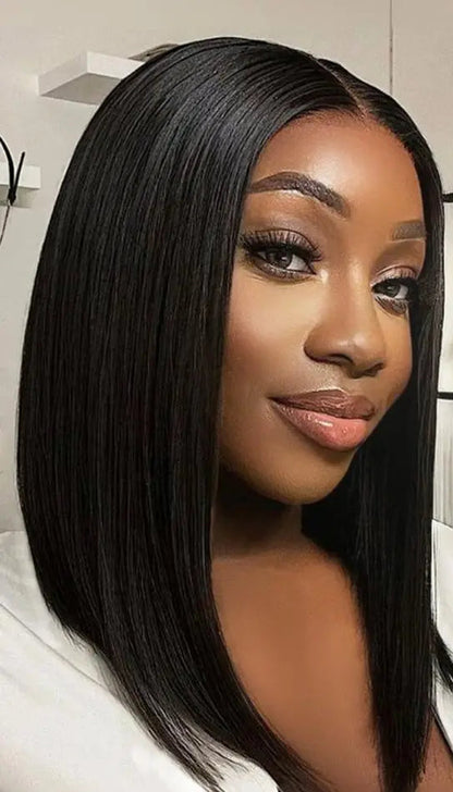 Premium Straight Lace Front Wig – 13x6 & 13x4 HD Transparent Lace, Pre-Plucked with Baby Hair, 180%-200% Density (4-16 Inches)