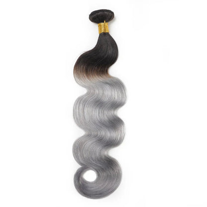 30-Inch Body Wave Human Hair Bundles – Silver/Gray 1B/11B Weave Extensions